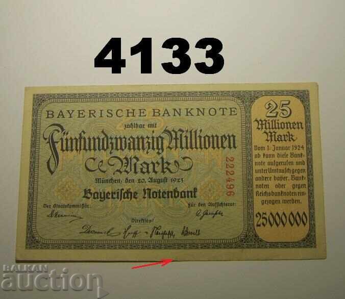 Germania 25 millionen mark 1923 Bayerische Notenbank