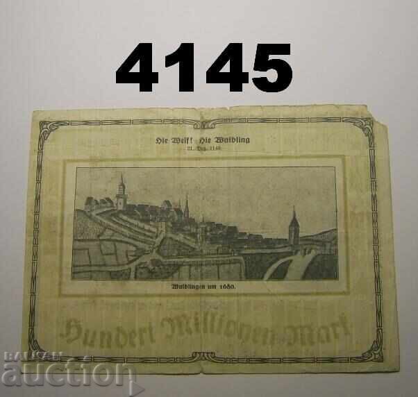 Waiblingen 100 milioane marci 1923 Germania cu preț € 2.00 | 3.91 BGN