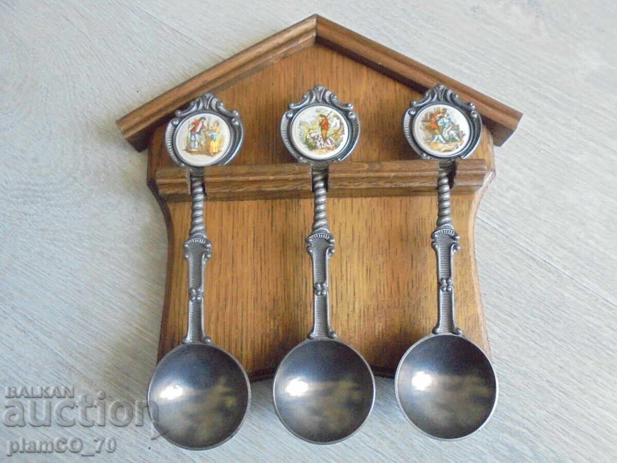 No. 8577 Old collectible Zinn spoon set - 5