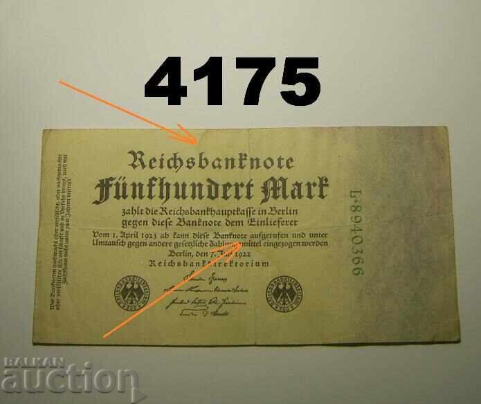 Germania 500 mărci 1922