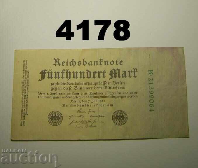 Germania 500 mărci 1922