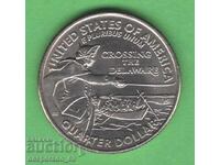 (¯`'•.¸ 25 cents 2021 P USA (Crossing the Delaware) UNC-