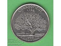 (¯`'•.¸ 25 σεντ 1999 D ΗΠΑ (Connecticut) ¸.•'´¯)