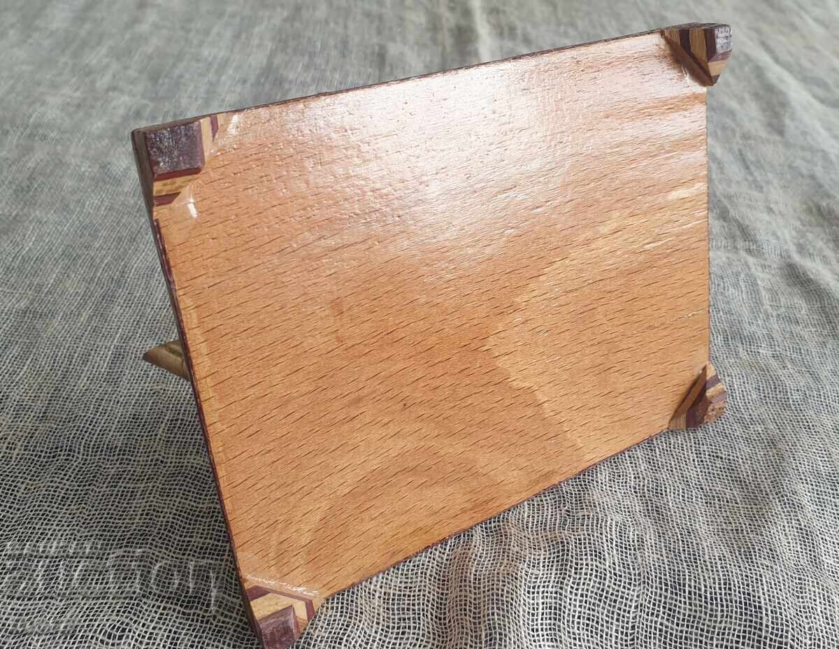 Set de birou din lemn exotic și alamă - 7