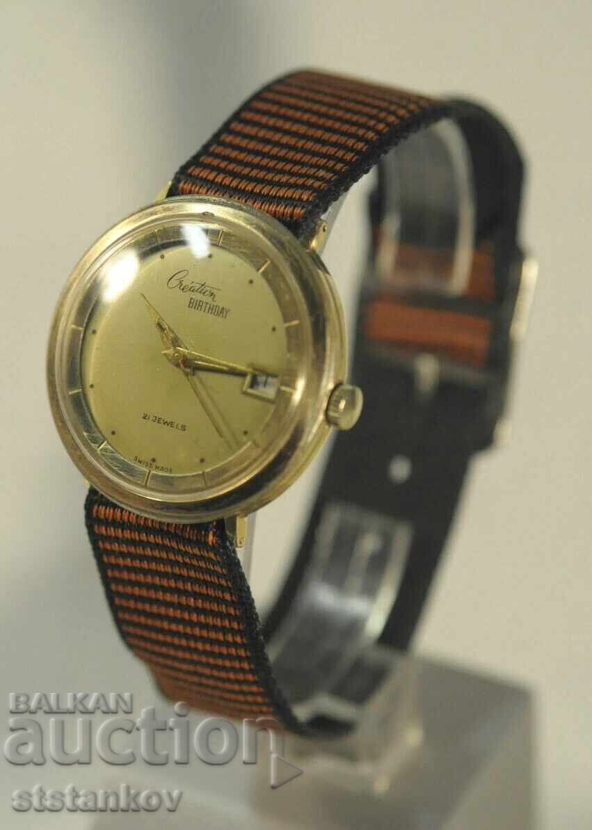 "Creation" ~21J cal.FHF 72-2 Ceas elvețian, aproximativ 1961 cu preț € 93.00 | 181.89 BGN