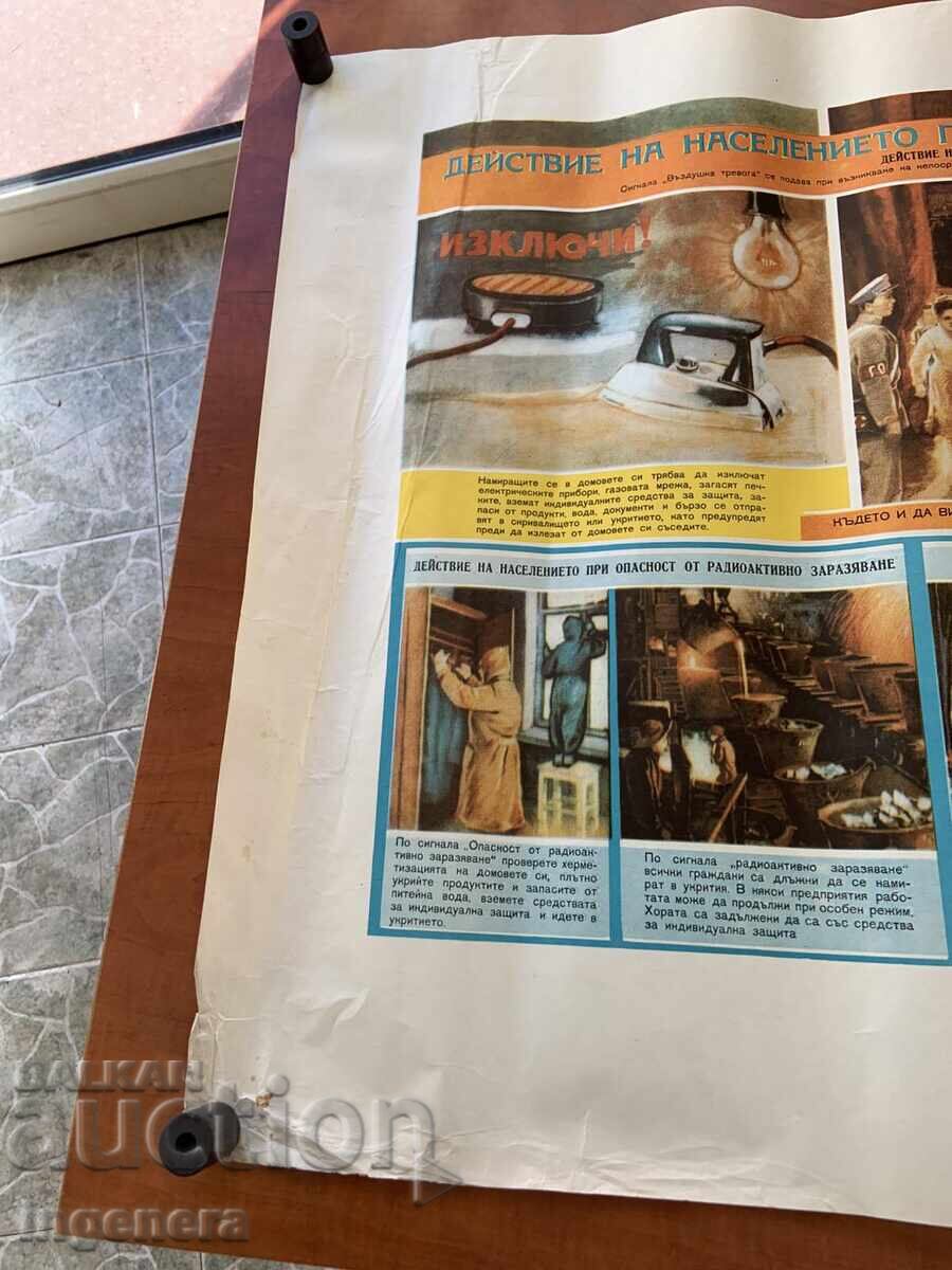 Licitație PLANȘĂ EDUCAȚIVĂ MILITARĂ APĂRARE CIVILĂ - 98 X 70 CM