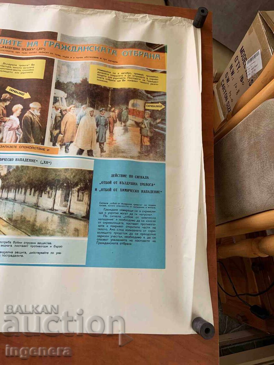 Livrarea PLANȘĂ EDUCAȚIVĂ MILITARĂ APĂRARE CIVILĂ - 98 X 70 CM