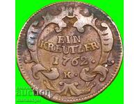1 Kreuzer 1762 Austria K-Kremnitz Maria Theresa 10.57g