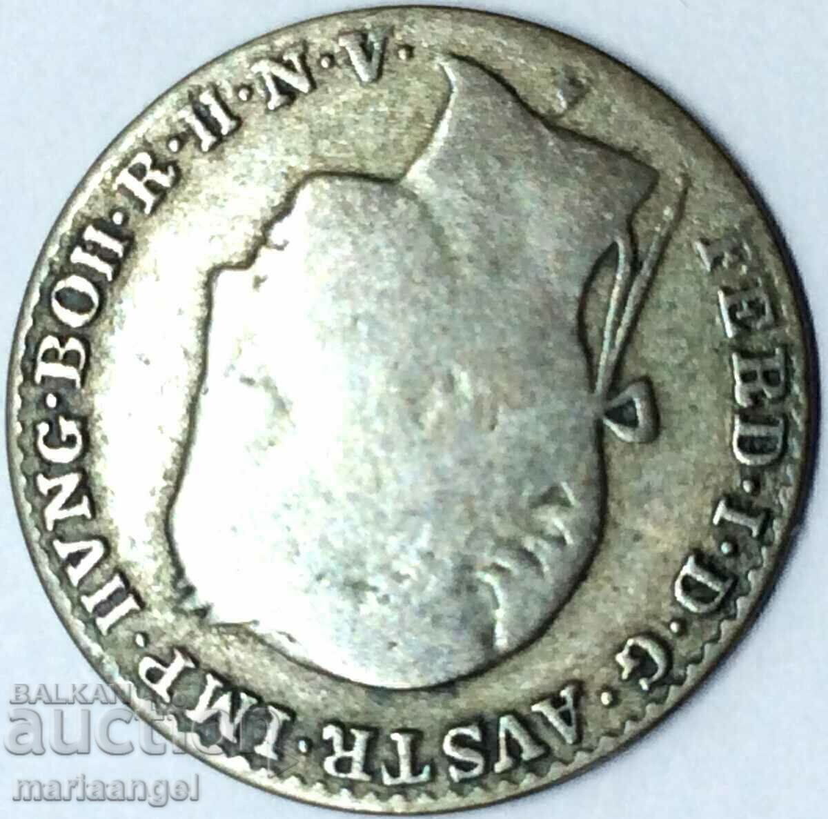 Licitație 3 Kreuzers 1844 Austria A-Viena Ferdinand I - excl. rar