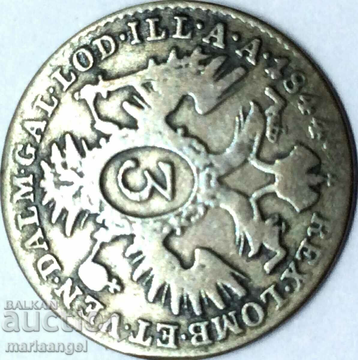 3 Kreuzers 1844 Austria A-Viena Ferdinand I - excl. rar - 6