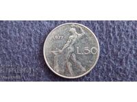 Италия 50 лири 1977