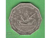 (¯`'•.¸ 1 dolar 2007 BELIZE ¸.•'´¯)