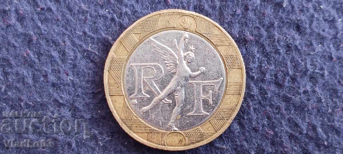 Franța 10 franci 1989 cu preț € 0.44 | 0.86 BGN