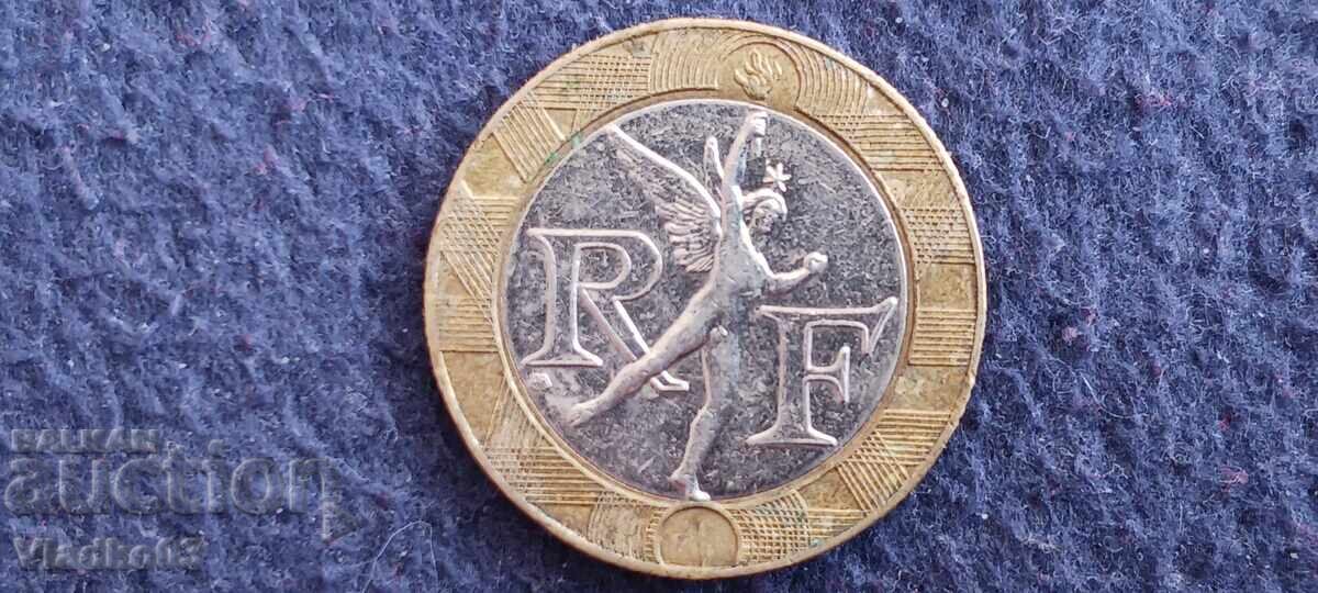 Franța 10 franci 1992 cu preț € 0.44 | 0.86 BGN