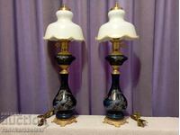 Комплект от две уникални много големи масивни френски лампи