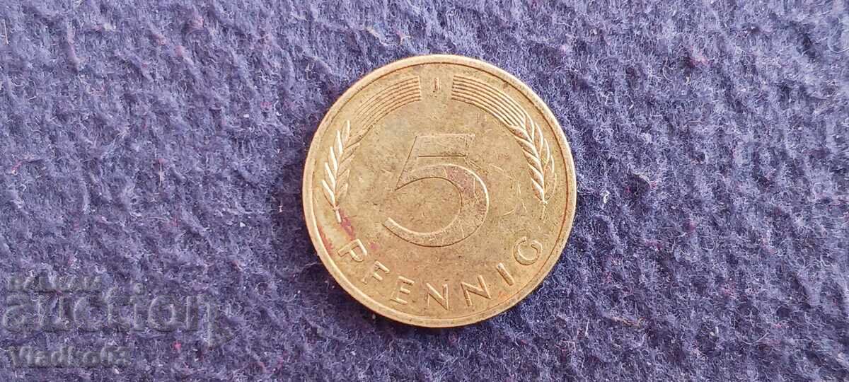 Германия 5 пфенига 1980 J