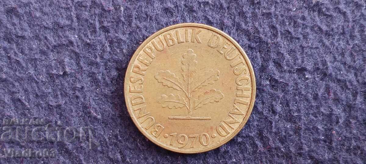 Germania 10 pfennigi 1970 F cu preț € 0.14 | 0.27 BGN