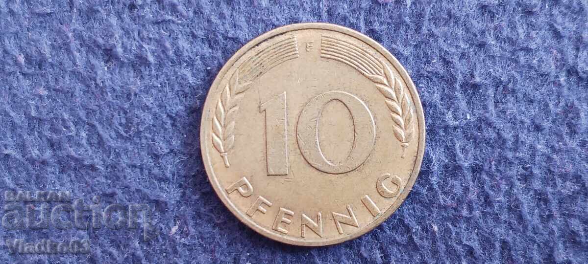 Germania 10 pfennigi 1970 F