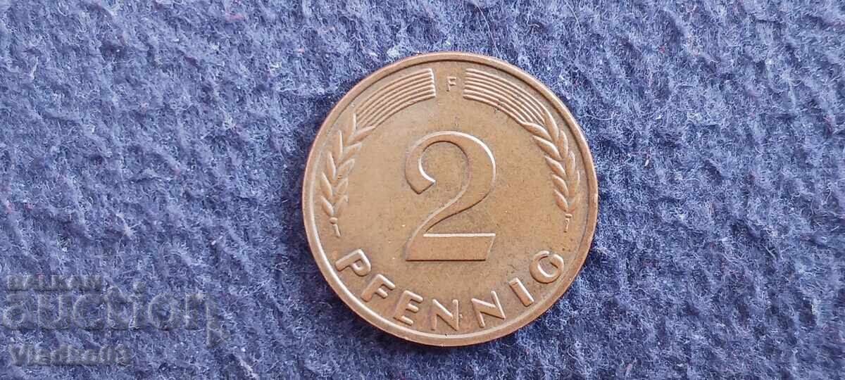Germania 2 pfennigi 1964 F aUNC
