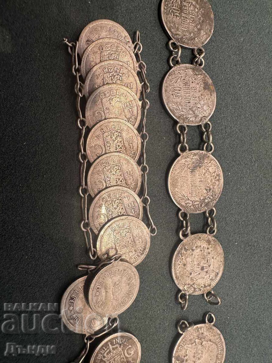 Monede vechi pentru bijuterii de costum popular brățară cu preț € 120.00 | 234.70 BGN