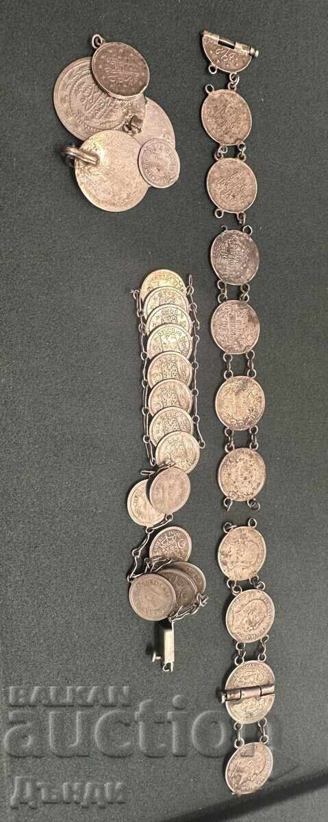 Monede vechi pentru bijuterii de costum popular brățară