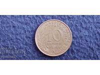 Франция 10 сантима 1975