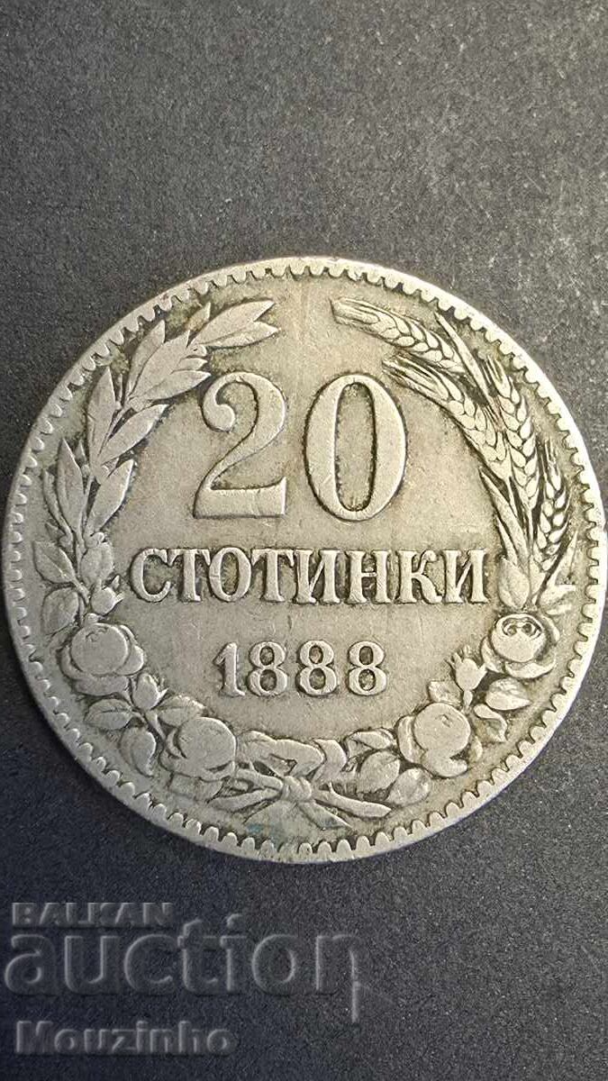 20 stotinki 1888 Principatul Bulgariei 7