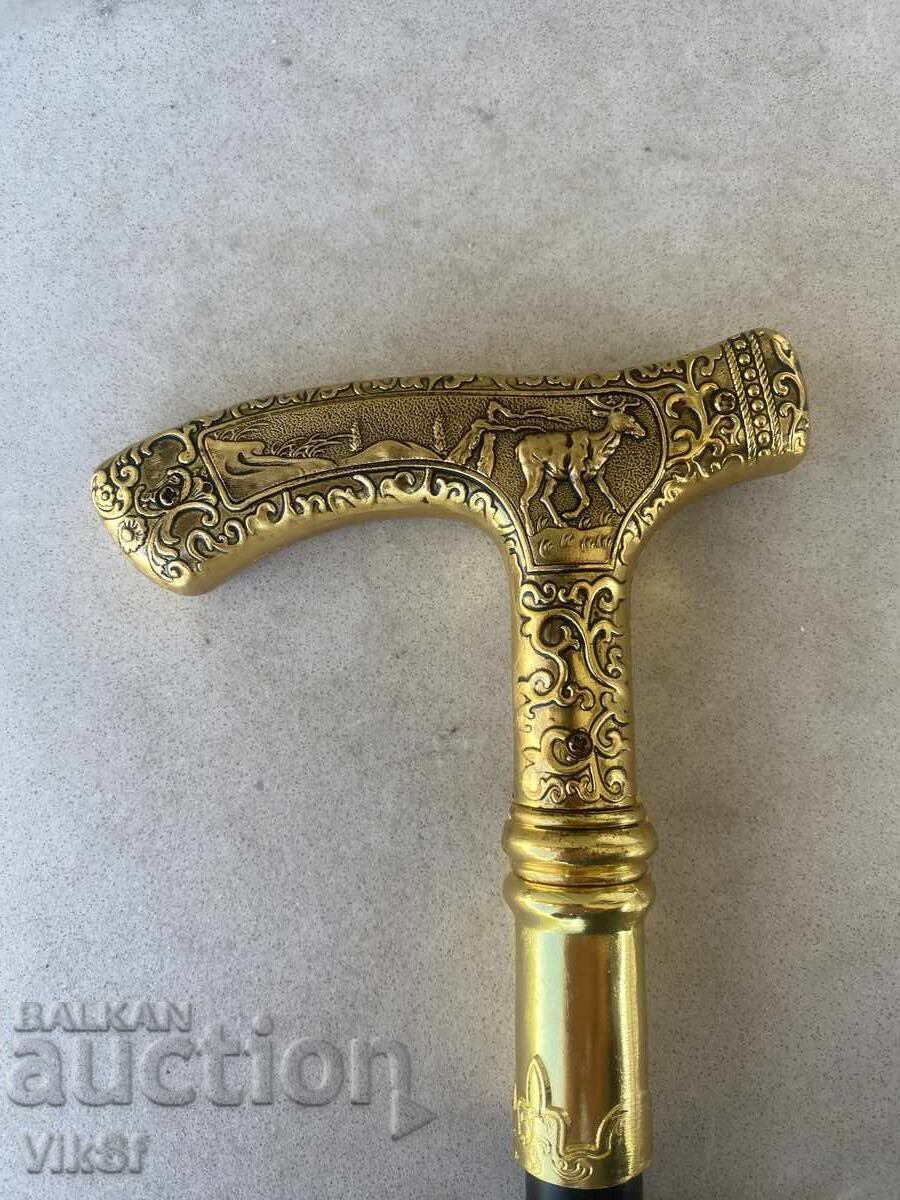 Бастун с вграден кинжал с ръкохватка "СЕВЕРЕН ЕЛЕН " -жълт - 6