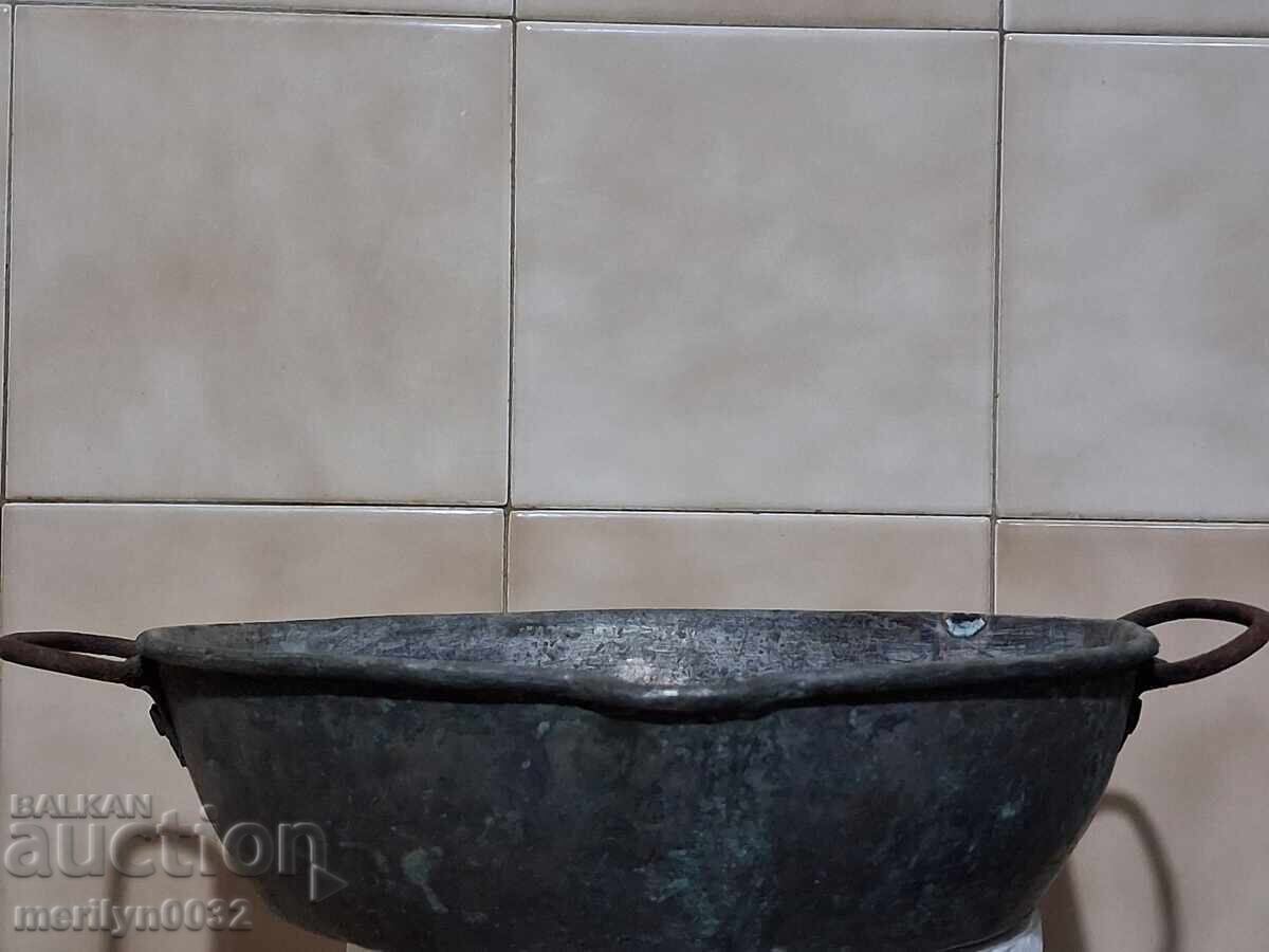 Tavă pentru zacuscă, magiun, tăviță, cupru, tavă, vas din cupru