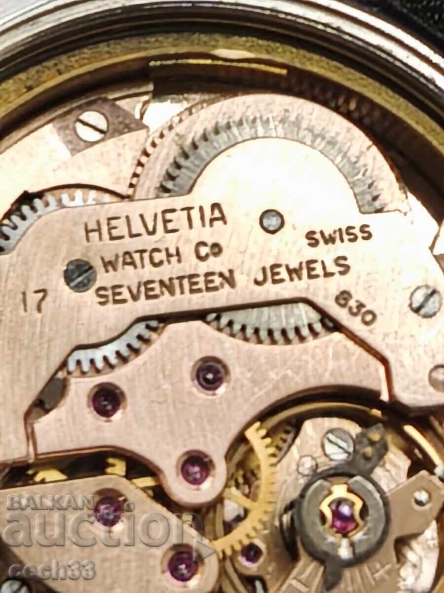 Ceas vintage Helvetia. Rezistent la apă. Funcțional - 5