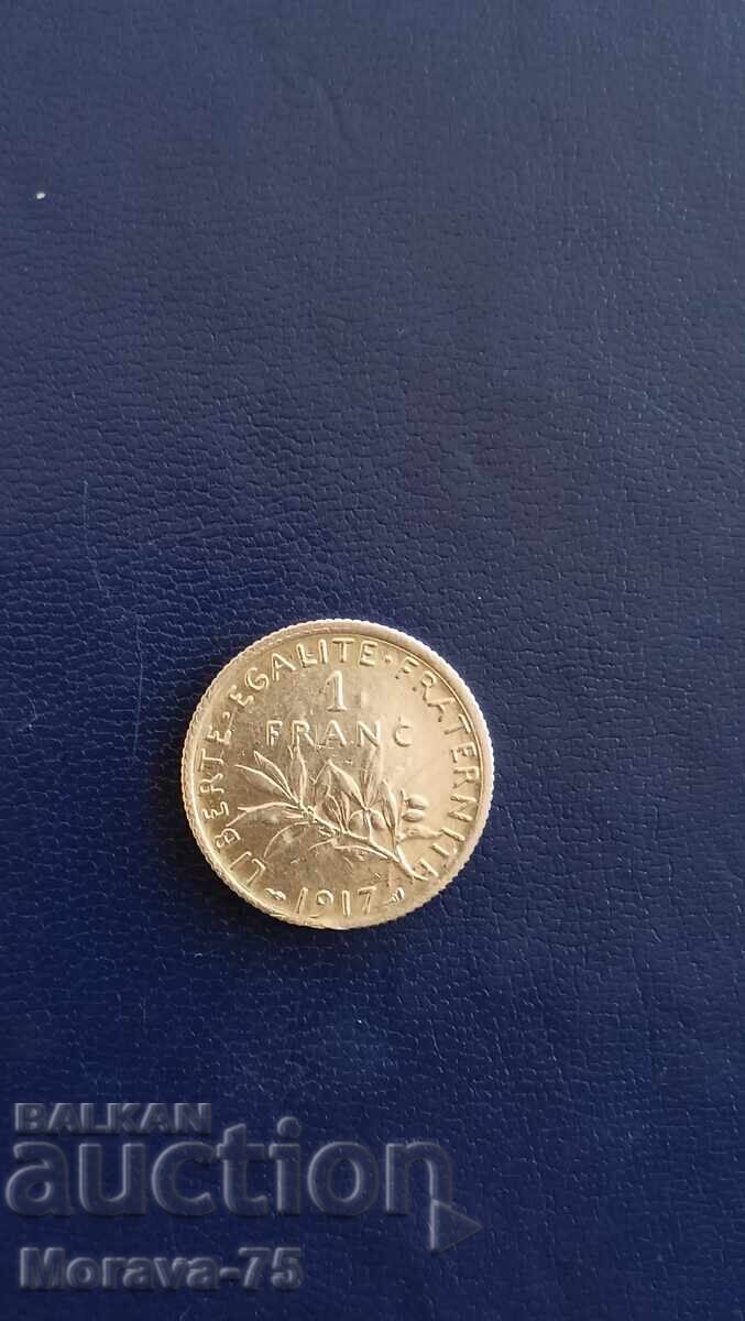 1 franc 1917 silver