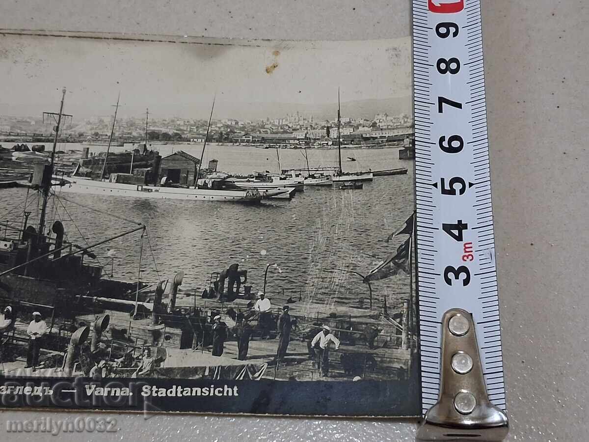 Снимка пощенска картичка Варна 1933г Пристанището Общ изглед - 5