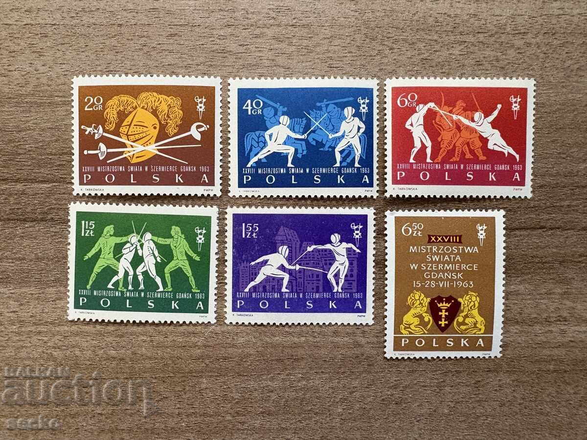 Polonia - A 28-a Campionată Mondială de Scrimă în...(1963) MNH