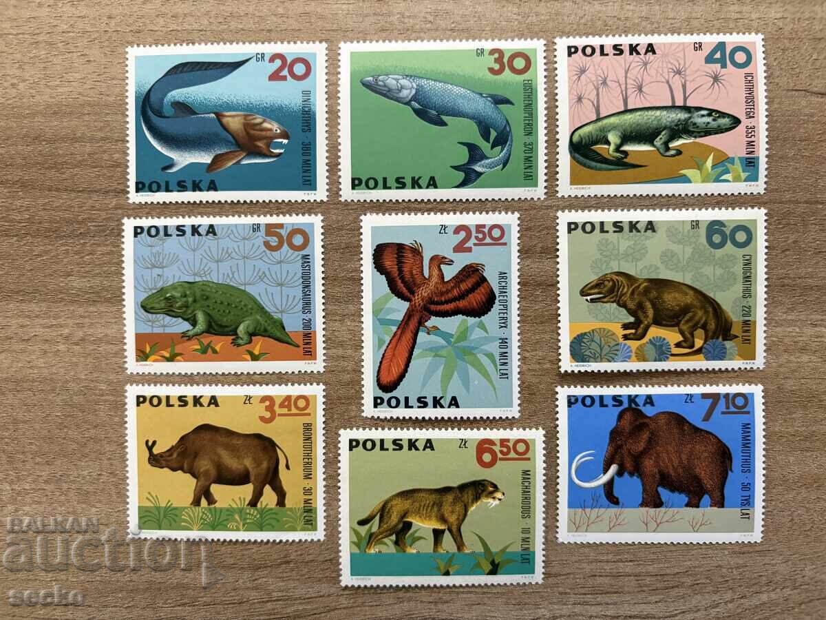 Πολωνία - Προϊστορικά ζώα (1966) MNH