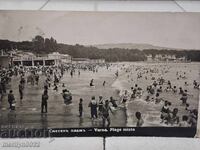 Снимка пощенска картичка Варна 1931 г Смесен плаж