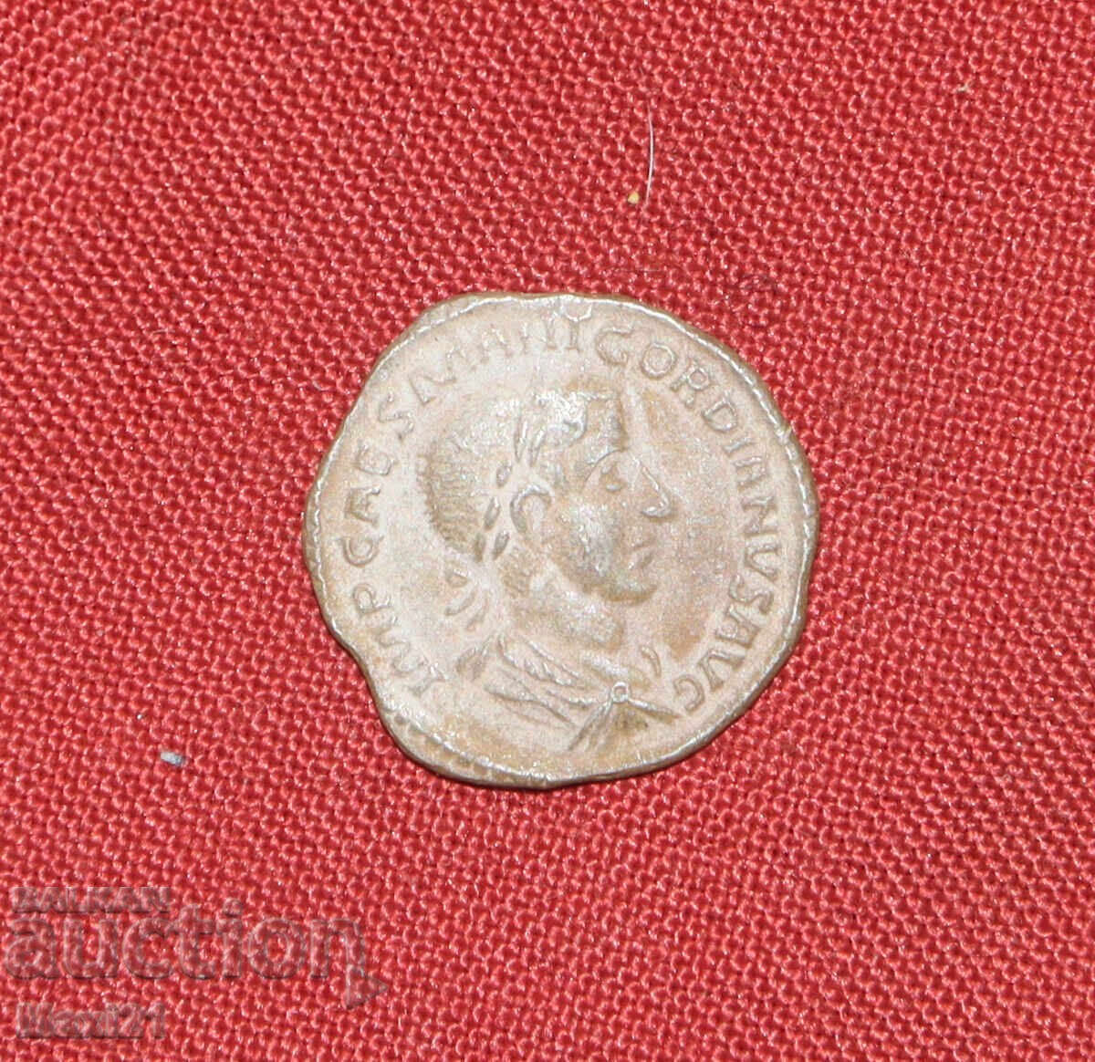 Monedă replică Roma Gordian III argint Monedă replică Roma Gordian III argint