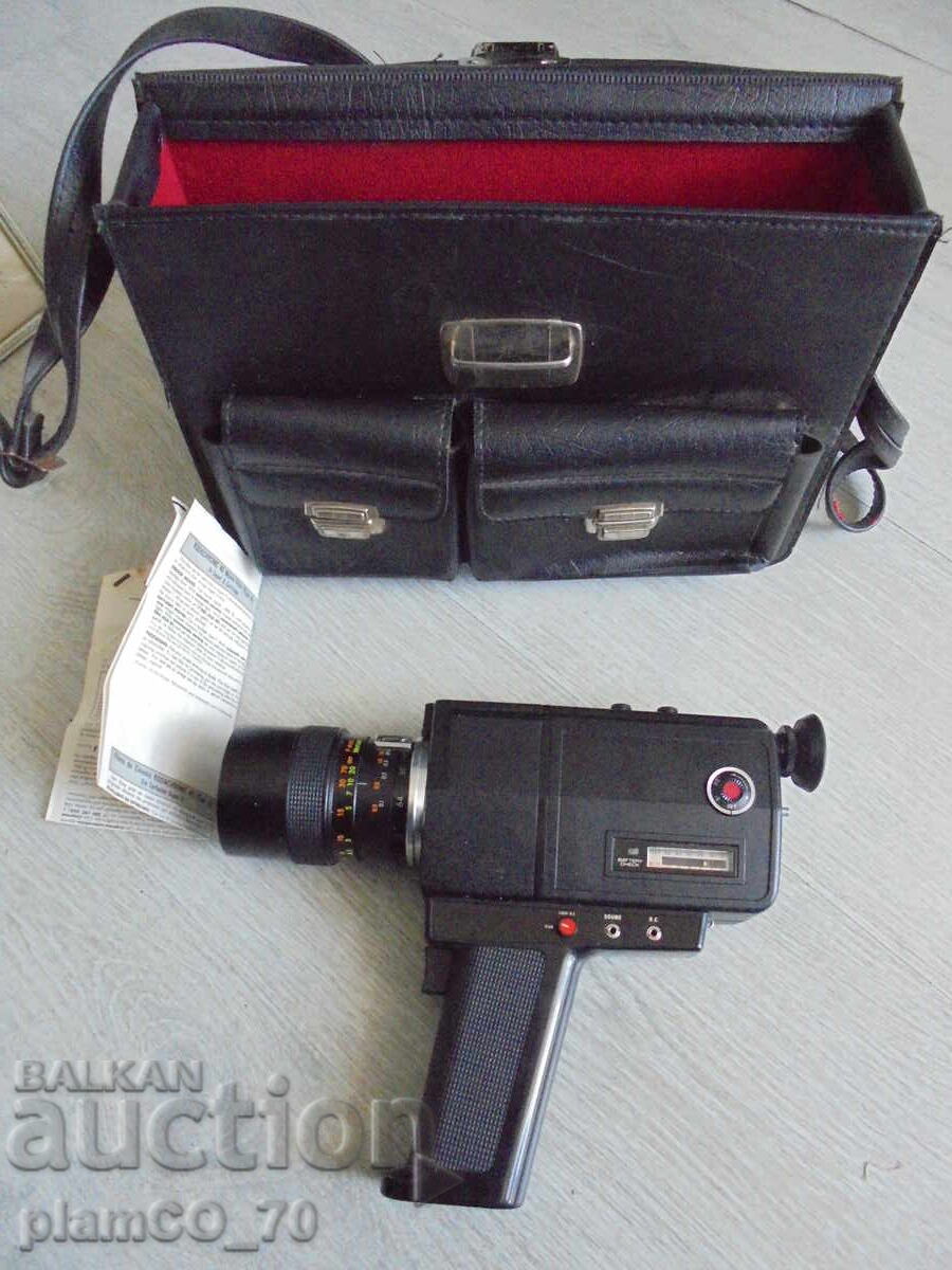 Nr. 8579 Cameră de filmat vintage NALCOM Super 8 + geantă originală