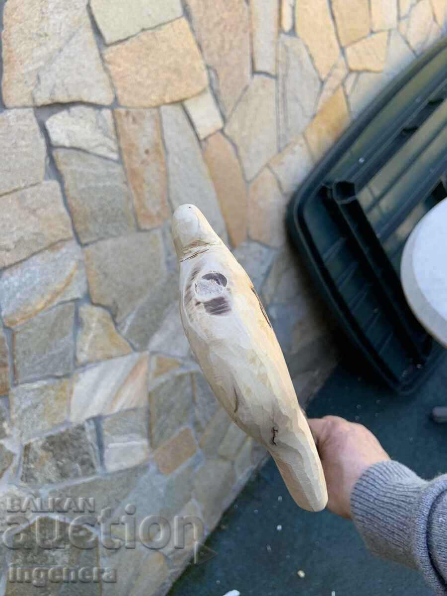 BĂT DE CIOBAN DIN LEMN DE CARPEN ȘI ALUN, FĂCUT MANUAL - 145 CM - 5