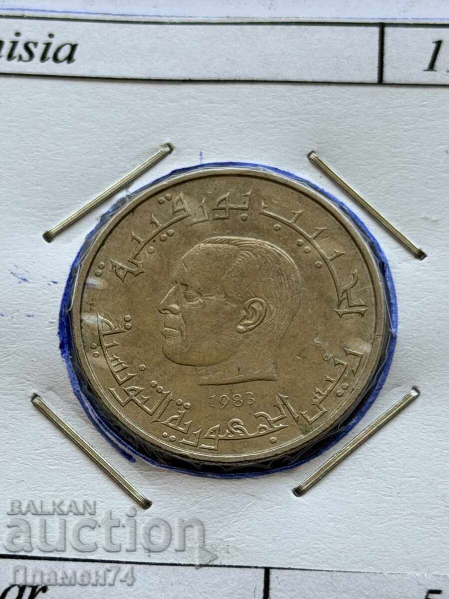 1/2 dinar 1983 Tunisia
