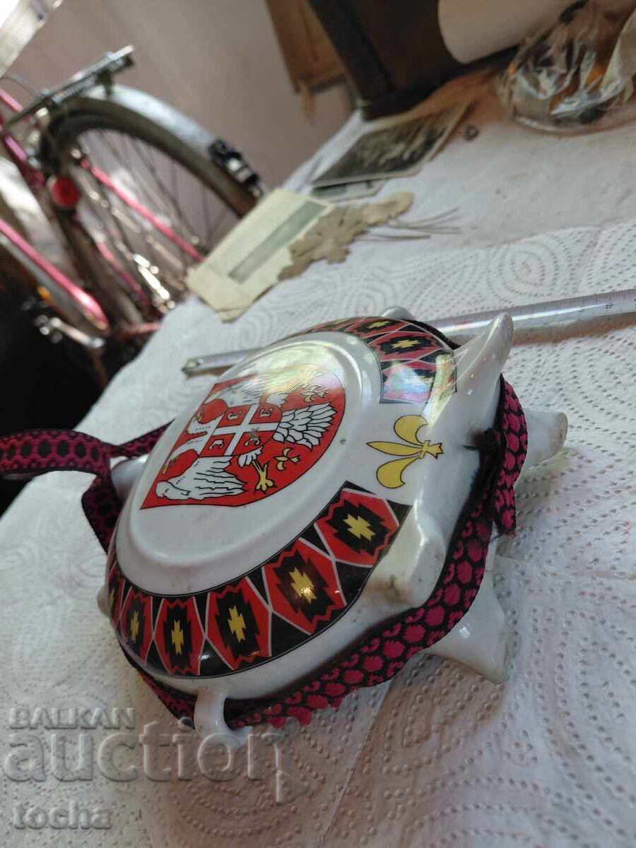 Porțelan vechi, decantor, ploscă, excelent conservat - 5