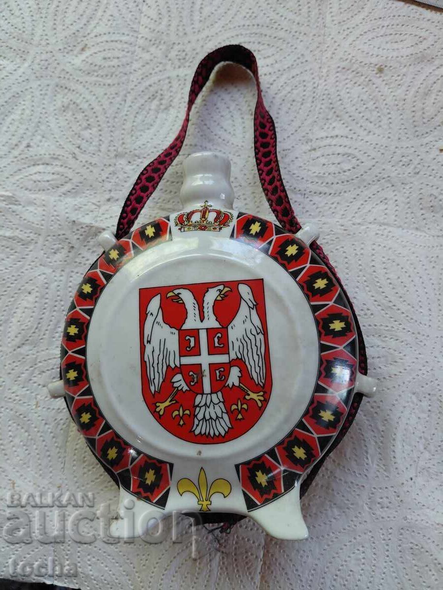 Porțelan vechi, decantor, ploscă, excelent conservat