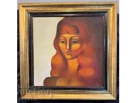 Toma Trifonovski - "Neli" - ελαιογραφία - υπογεγραμμένο - κορνιζαρισμένο