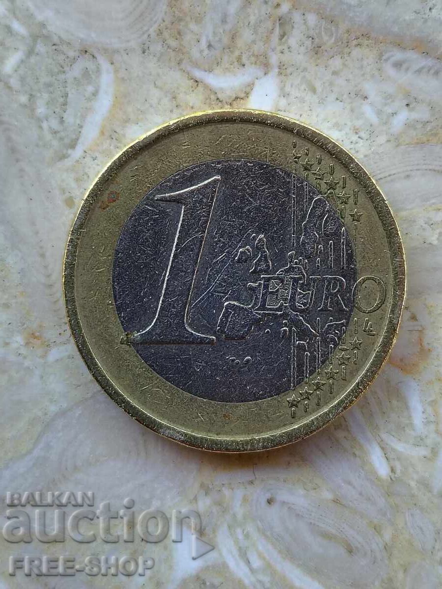 1 euro Spania 2001 cu preț € 2.99 | 5.85 BGN