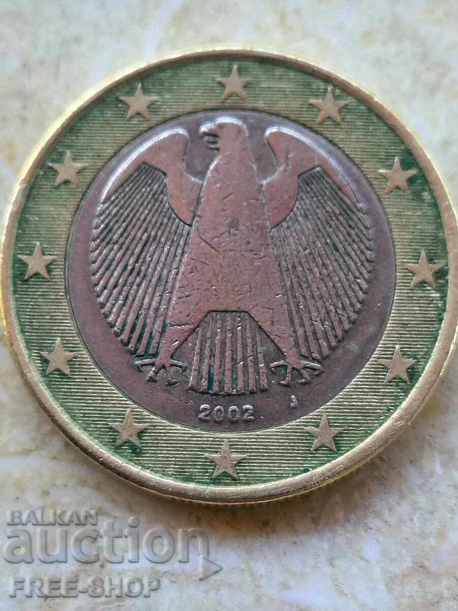 1 ευρώ 2002 Γερμανία γράμμα J