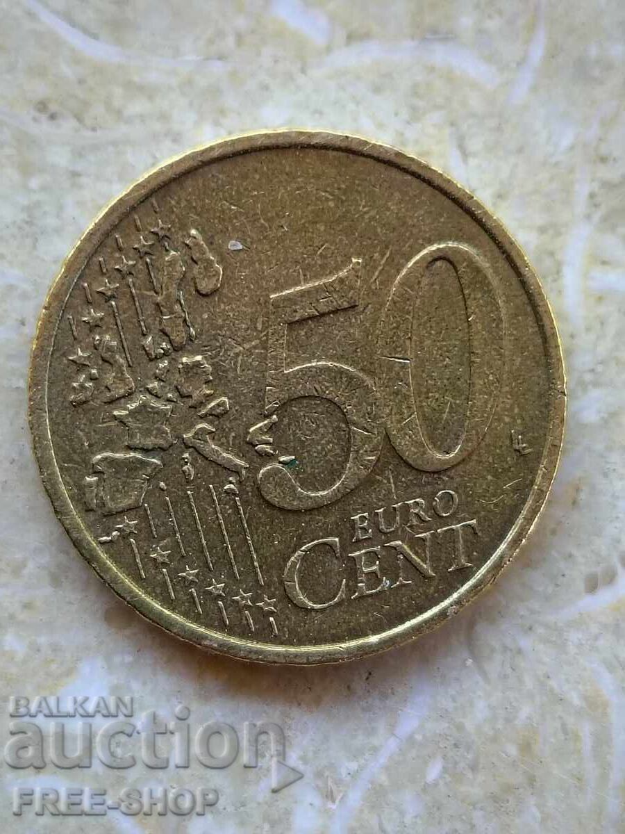 50 cenți 2002 cu preț € 1.49 | 2.91 BGN