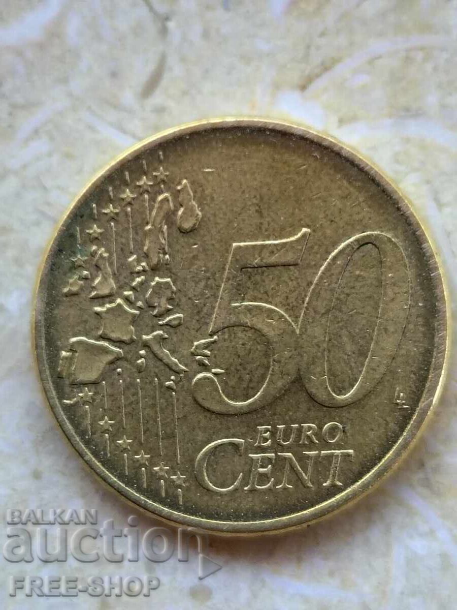50 cenți 2002 cu preț € 1.49 | 2.91 BGN