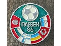2110 Bulgaria insignă Balcaniada fotbal desfășurată la Plevna 1986