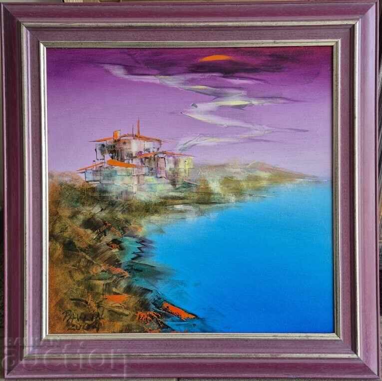 Pavlin Petrov Dimineață la mare 2004 peisaj în ulei