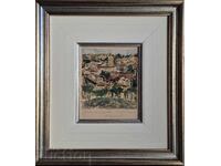 Petar Nenov (1951– ) Veliko Tarnovo μονοτυπία με λαδομπογιές