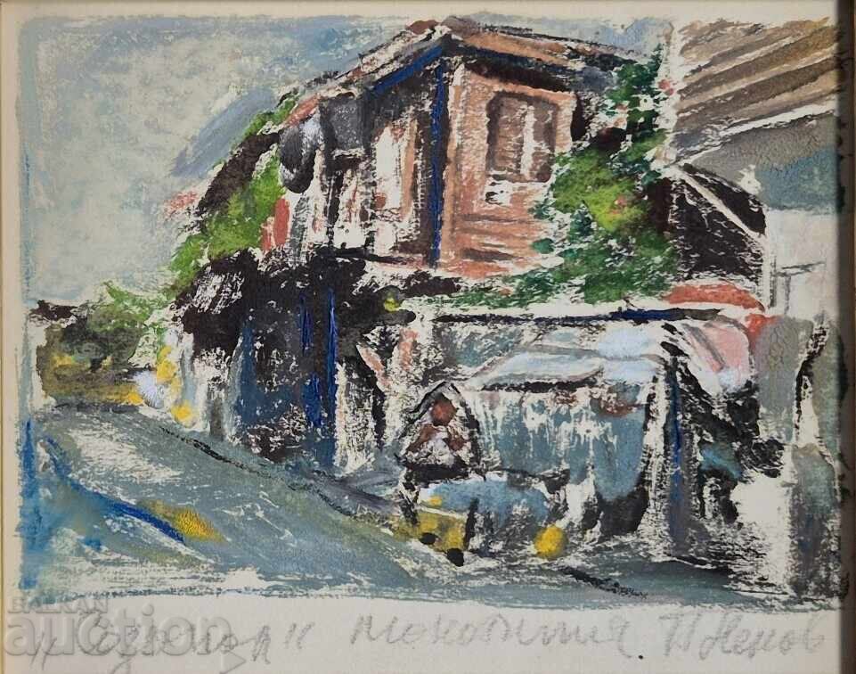 Licitație Petar Nenov (1951– ) Sozopol monotipie în ulei